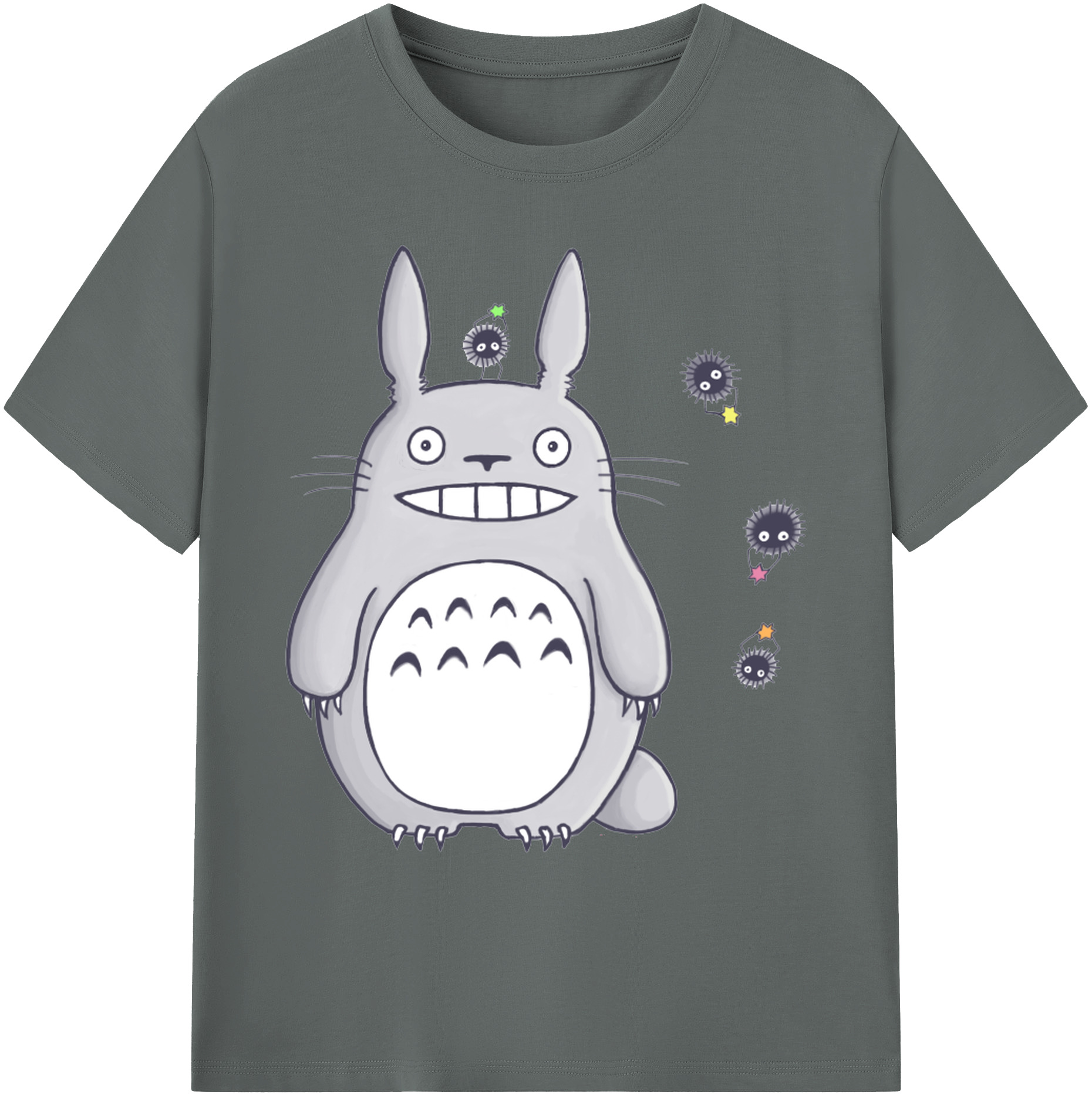 （画像用） となりのトトロ 草壁メイ 草壁サツキ My Neighbor Totoro Satsuki Kusakabe Mei Kusakabe 綿100％ メンズ半袖Tシャツ｜肌触りやわらか＆通気性